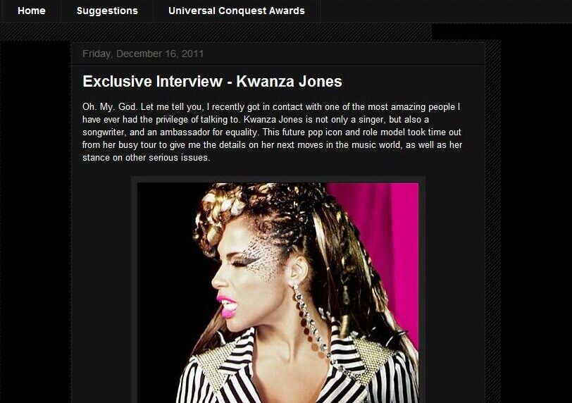 Kwanza Jones feature Taking Over the Universe